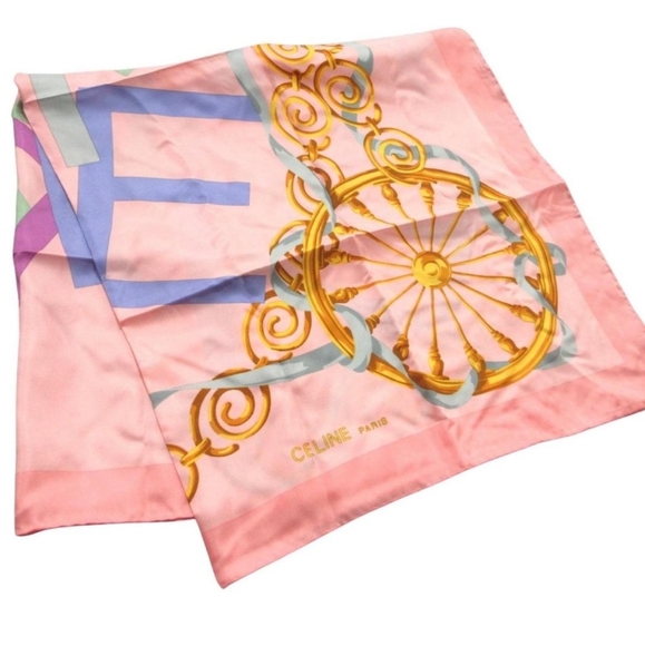Celine Silk Scarf New in Box - Picture 3 of 7